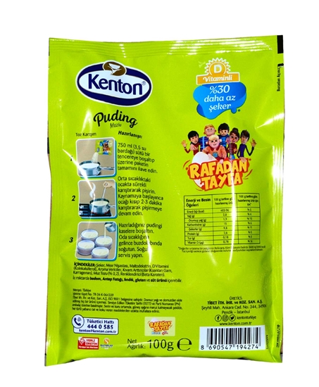 Picture of Kenton Puding Şekeri Azaltılmış D Vitaminli Muzlu 100 g