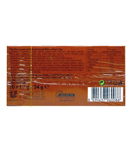 Picture of LIPTON SLIM PLUS H.CEVIZI 12X36G