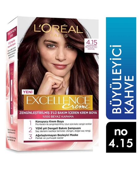 Picture of Loreal Excellence Set Saç Boyası Büyüleyici Kahve No: 4.15