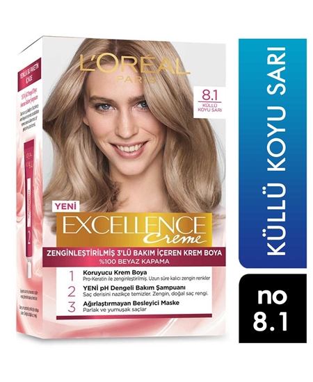 Picture of Loreal Excellence Set Saç Boyası Küllü Koyu Sarı No: 8.1