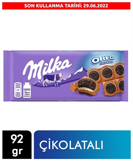 Picture of Milka Oreo Bisküvili Sandwich Çikolata 92 g X 15'li Paket