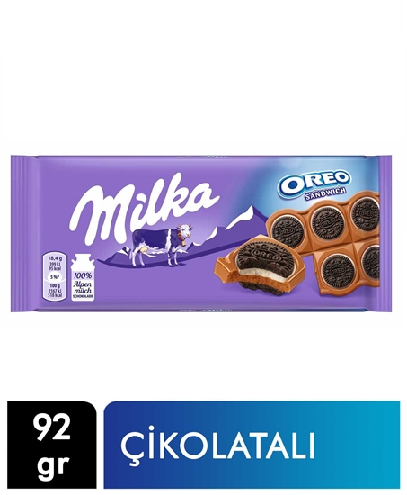 Picture of Milka Oreo Bisküvili Sandwich Çikolata 92 g X 15'li Paket