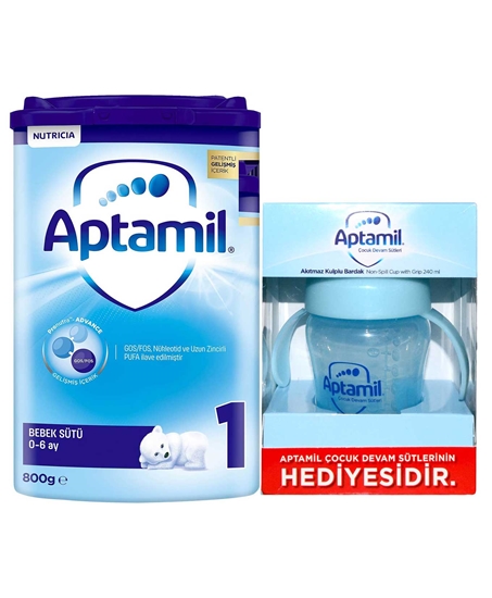 Picture of Milupa Aptamil 1 Bebek Sütü 0-6 Ay 800 gr Biberon Hediyeli