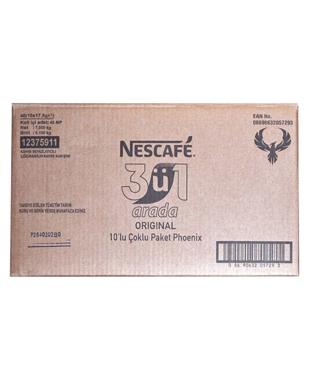 Picture of Nescafe 3 in 1 17.5 gr X 10's Pack Sugar and Cream Soluble Coffee