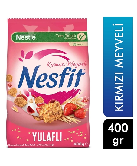 Picture of Nestle Nesfit Cereal and Rice Flakes 400 gr Kırmızı Meyveli