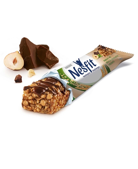 Picture of Nestle Nesfit Tam Tahıllı Bar 23,5 gr X 16'lı Paket Fındıklı Sütlü Çikolatalı