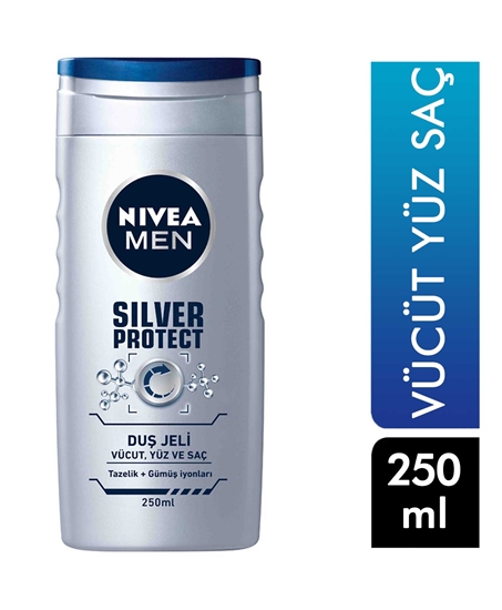 Picture of  Nivea Men Shower Gel 250 ml Silver Protect