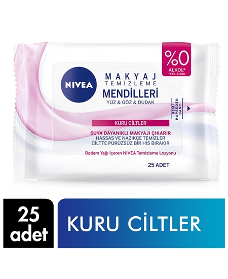 Picture of Nivea Make-up Remover Wipes 25 Pieces For Dry Skin