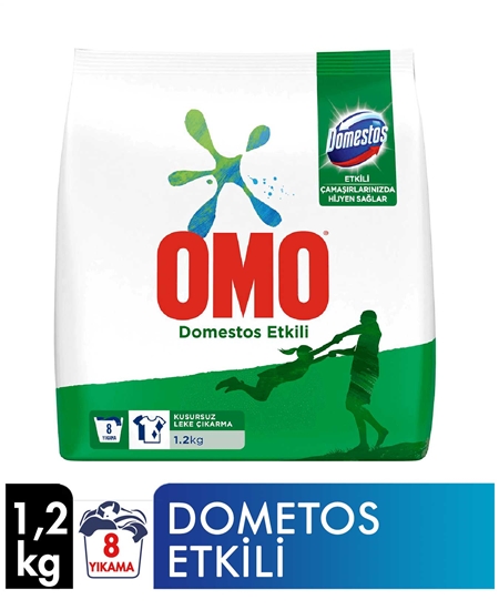 Picture of Omo Matic Powder Laundry Detergent 1,2 kg - Domestos Effective