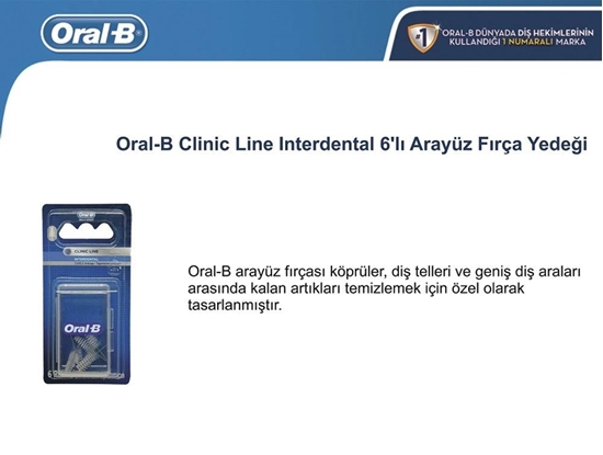 Picture of Oral B Arayüz Fırça Yedeği 6'lı Clinic Line Interdental Diş Arası Temizleme