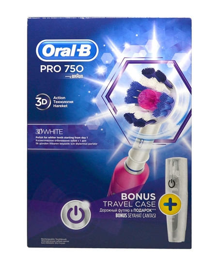 Picture of  Oral B Rechargeable Toothbrush Pro 750 3D + Travel Case