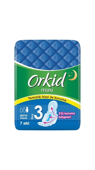 orkid, orkid ped, kadın pedi, hijyenik ped, orkid gece, gece pedi, orkid boy 3 gece pedi, orkid satın al, orkid fiyatları