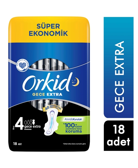 Picture of Orkid Night Extra Sanitary Pad Size 4 18 Pack