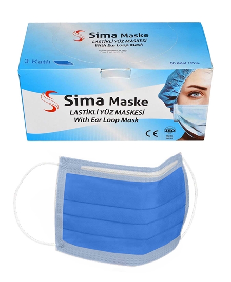 Picture of  3 Layer Wired Sima Mask 50-Pack Dark Blue