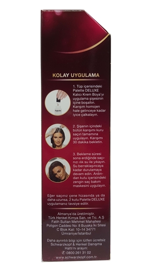 Picture of P-Palette Deluxe Altın Parıltılı Toffee 7-65 Tüp Krem Saç Boyası 50 ml