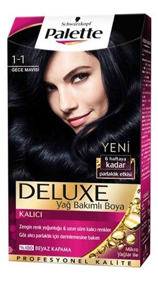 Picture of P-Palette Deluxe Gece Mavisi 1-1 Tüp Krem Saç Boyası 50 ml