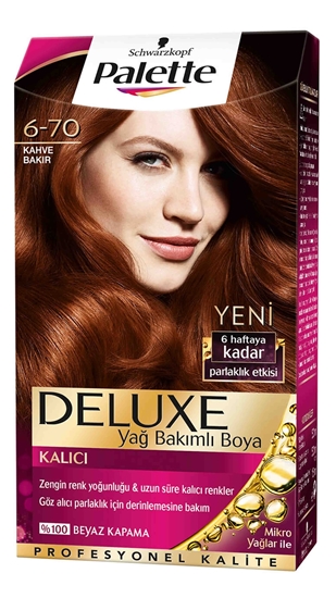 Picture of P-Palette Deluxe Kahve Bakır 6-70 Tüp Krem Saç Boyası 50 ml