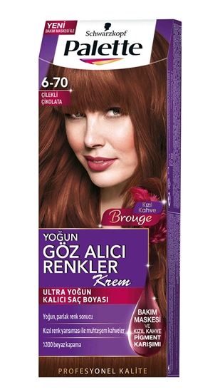 Picture of P-Palette Göz Alıcı Renkler Çilekli Çikolata 6-70 Tüp Krem Saç Boyası 50 ml