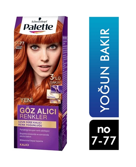 Picture of P-Palette Göz Alıcı Renkler Yoğun Bakır 7-77 Tüp Krem Saç Boyası 50 ml