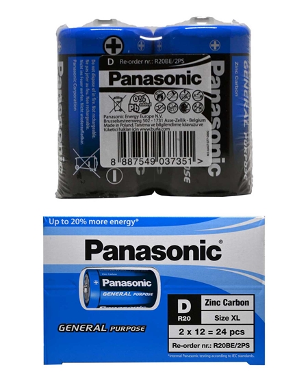 Picture of Panasonic Pil 2x12'li Paket D Boy R20BE/2PS - DK