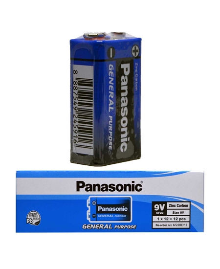 Picture of Panasonic Pil 9V 12'li Paket 6F22BE/1S - DK