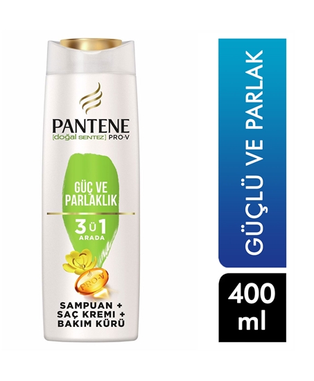 Picture of Pantene Shampoo 400 ml Strong & Bright 3in1 