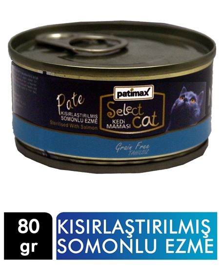 Picture of Patimax Kedi Maması 80 gr Kısırlaştırılmış Somonlu Ezme