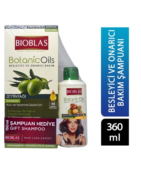 Picture of Bioblas Şampuan 360 ml Zeytinyağı  + 150 ml Argan Yağı Hediye