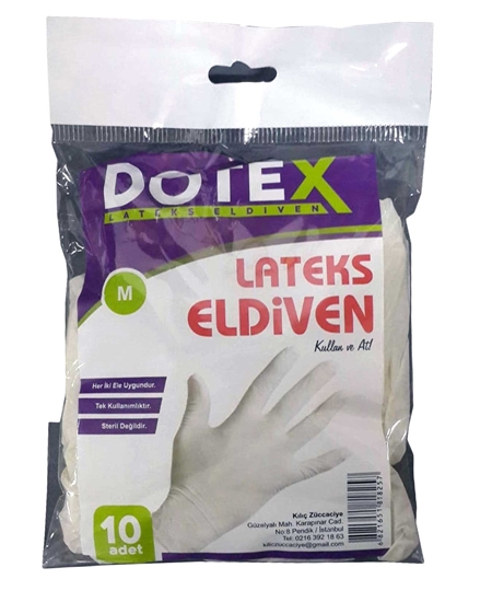 dotex, doteks, eldiven, beyaz eldiven, lastik eldiven, laboratuvar eldiveni, muayene eldiveni, ameliyat eldiveni, lateks eldiven, dotex Orta boy lateks eldiven satın al, dotex Orta boy lateks eldiven fiyat