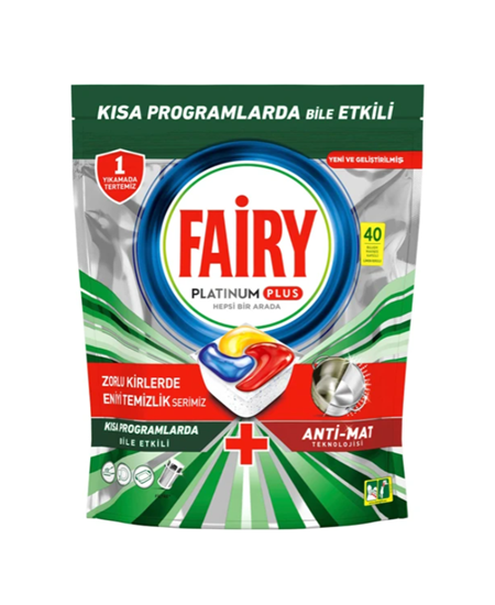 Picture of Fairy Dishwasher Tabs 40's Platinum Plus All in One