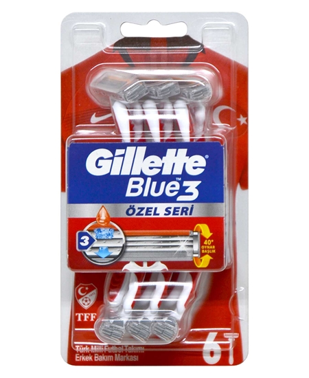 Picture of Gillette Blue3 Red Razor 6 Pack