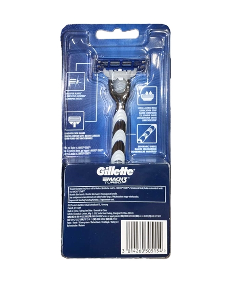 Picture of Gillette Mach3  Turbo Razor 1 UP  EU PACK