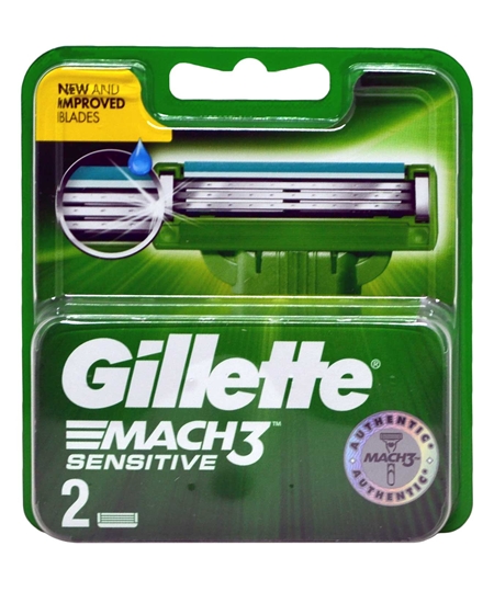 Picture of Gillette Mach3 Sensitive Refill Razor Blade 2 Pack