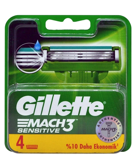 Picture of Gillette Mach3 Sensitive Refill Razor Blade 4's