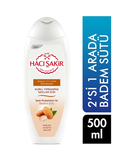 Picture of Hacı Şakir 2'si 1 Arada Şampuan 500 ml Badem Sütü