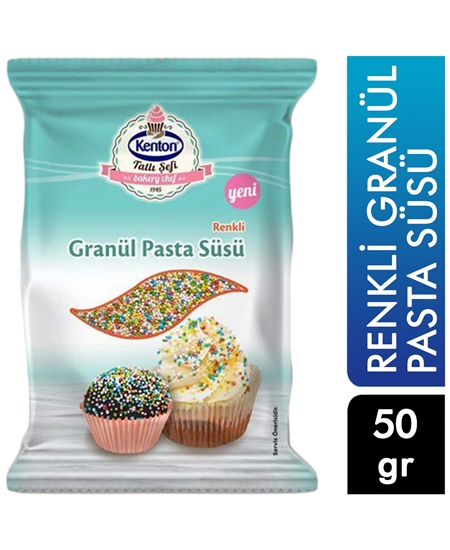 Picture of KENTON TATLI ŞEFİ GRNL PASTA SÜSÜ KARIŞIK RENKLİ 50g  YENİ