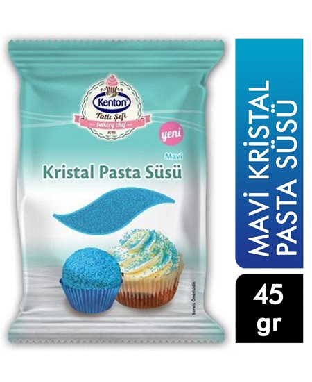 Picture of KENTON TATLI ŞEFİ KRİSTAL PASTA SÜSÜ MAVİ 45g  YENİ