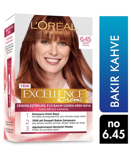 Picture of Loreal Excellence Set Saç Boyası Bakır Kahve No: 6.45