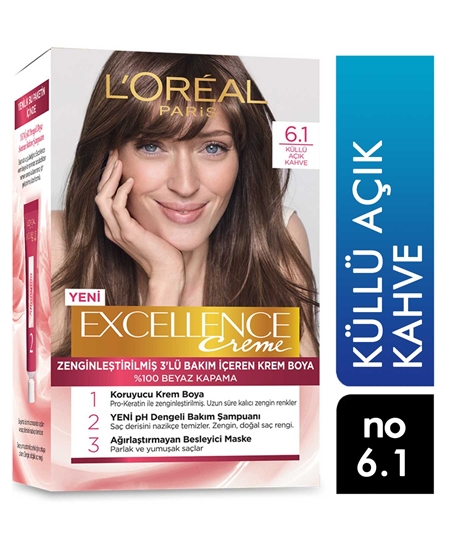 Picture of Loreal Excellence Set Saç Boyası Küllü Açık Kahve No: 6.1