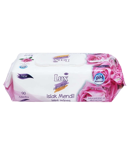 Picture of Lux Wet Wipes 90 Pieces X 24 Pieces Package Rose Scented