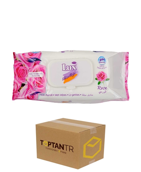 Picture of Lux Wet Wipes 90 Pieces X 24 Pieces Package Rose Scented