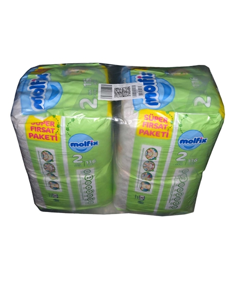 Picture of  Molfix Baby Diaper Size 2 116 Pieces Super Advantage Pack