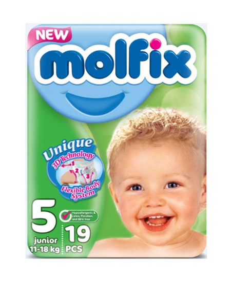 Picture of Molfix Bebek Bezi 19'lu 5 Numara Junior