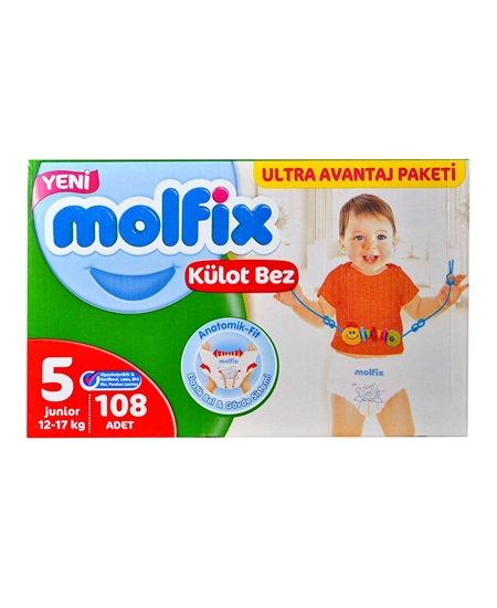 Picture of Molfix Baby Diapers 108 Ultra Advantage Pack 5 Junior 12-17 kg