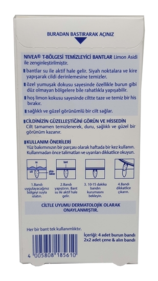 nivea, yüz temizleme bandı, yüz bandı, bant, temizleme bandı, t bölgesi temizleme bandı, siyah nokta bandı, nivea yüz temizleme bandı satın al, nivea t bölgesi bant fiyat