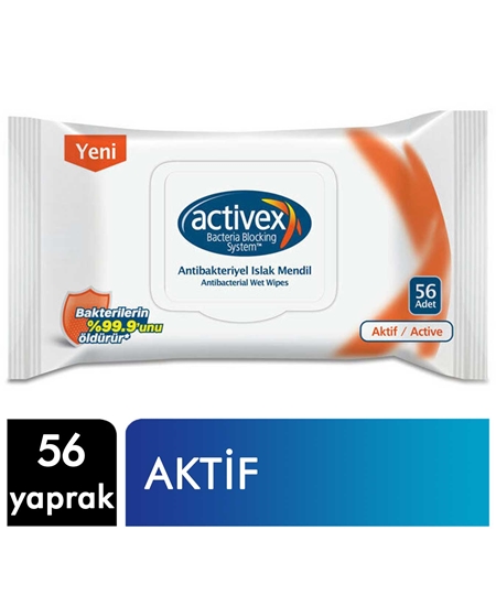 Picture of ActiveX Antibakteriyel Islak Havlu 56'lı Kapaklı Paket