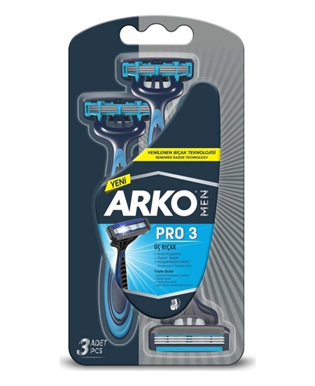 Picture of Arko Men Pro3 Tıraş Bıçağı T3 3'Lü