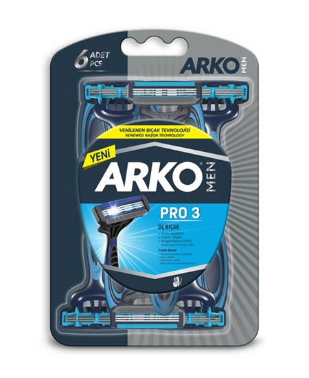 Picture of Arko Men Pro3 Tıraş Bıçağı T3 6'Lı