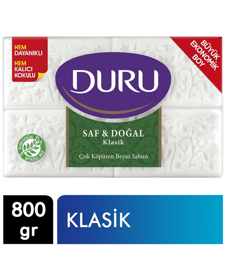 Picture of Duru Kalıp Sabun Saf&Doğal 200 g X 4'lü Paket X 12'li Koli Klasik