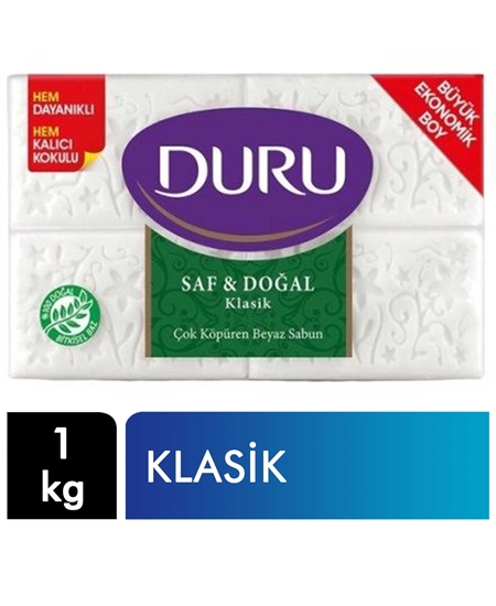 Picture of Duru Kalıp Sabun Saf&Doğal 250 g X 4'lü Paket X 12'li Koli Klasik